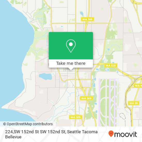 Mapa de 224,SW 152nd St SW 152nd St, Burien, WA 98166