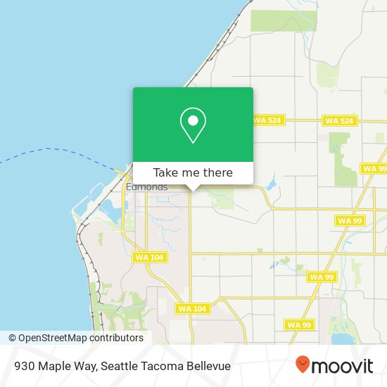 Mapa de 930 Maple Way, Edmonds, WA 98020