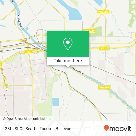 Mapa de 28th St Ct, Tacoma, WA 98443