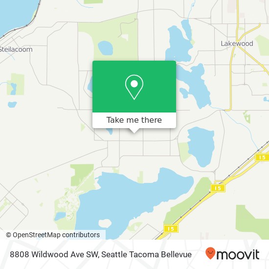 Mapa de 8808 Wildwood Ave SW, Lakewood, WA 98498