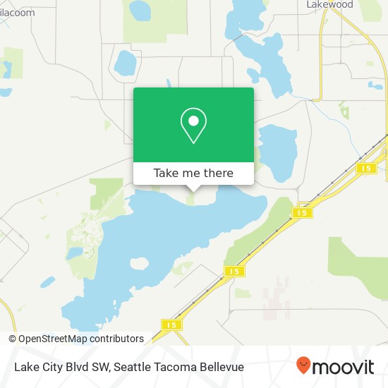 Mapa de Lake City Blvd SW, Lakewood, WA 98498