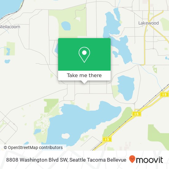 Mapa de 8808 Washington Blvd SW, Lakewood, WA 98498