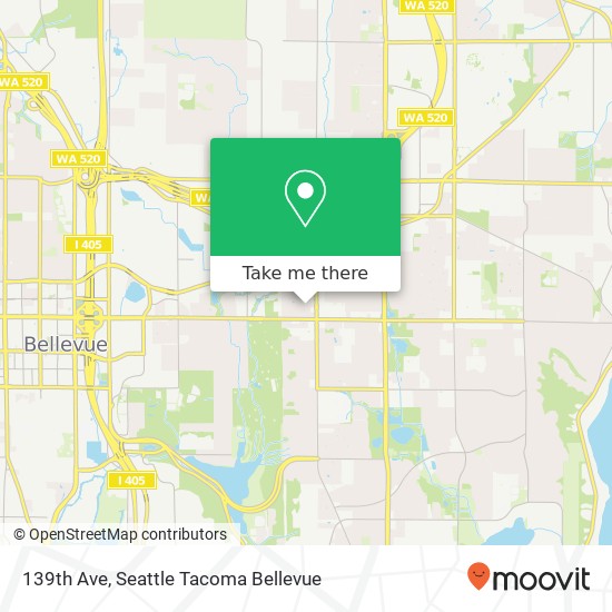Mapa de 139th Ave, Bellevue, WA 98005