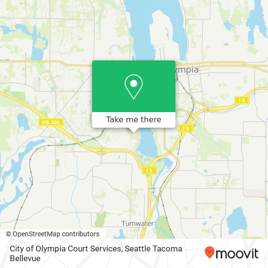 City of Olympia Court Services, 2000 Lakeridge Dr SW map