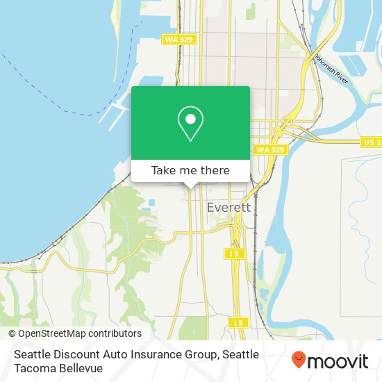 Seattle Discount Auto Insurance Group, 3531 Rucker Ave map