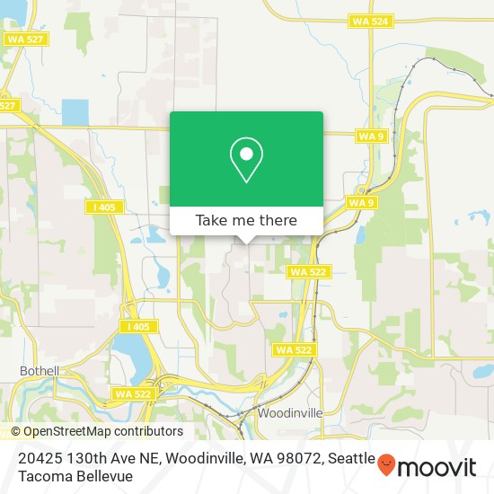 Mapa de 20425 130th Ave NE, Woodinville, WA 98072