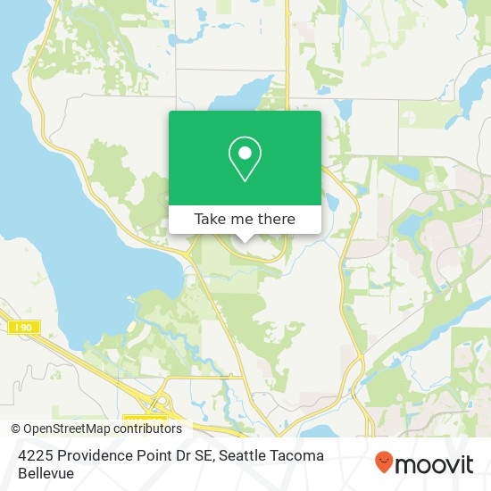 Mapa de 4225 Providence Point Dr SE, Issaquah, WA 98029