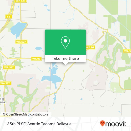 135th Pl SE, Mill Creek, WA 98012 map