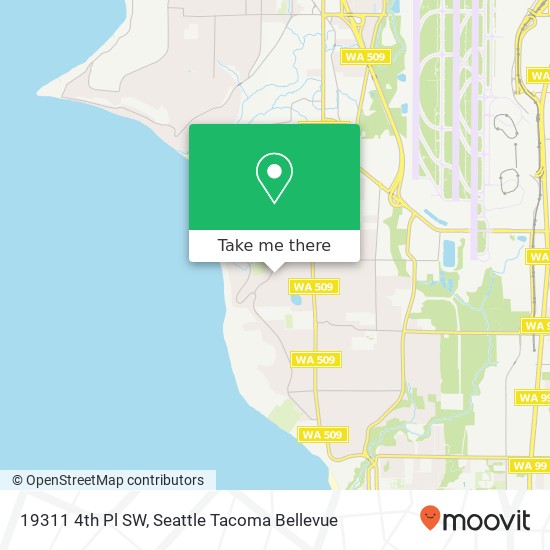 Mapa de 19311 4th Pl SW, Normandy Park (SEATTLE), WA 98166