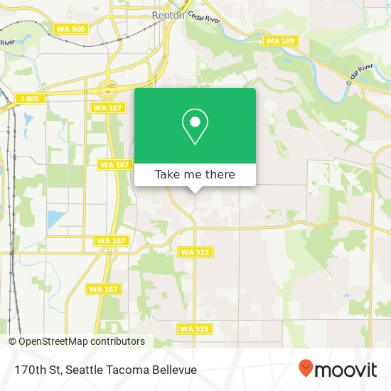 Mapa de 170th St, Renton, WA 98055