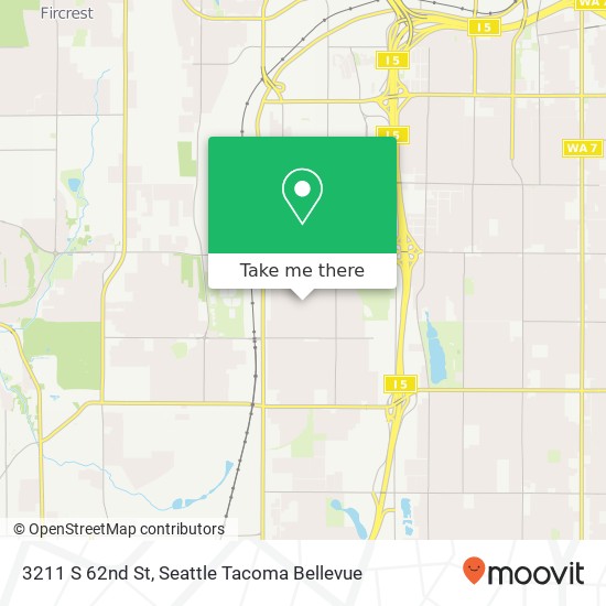 Mapa de 3211 S 62nd St, Tacoma, WA 98409