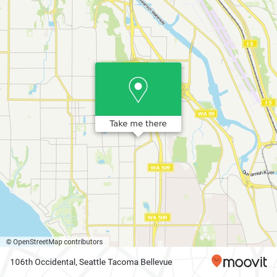 Mapa de 106th Occidental, Seattle, WA 98168