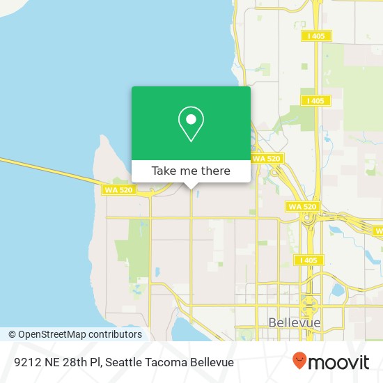 Mapa de 9212 NE 28th Pl, Clyde Hill, WA 98004