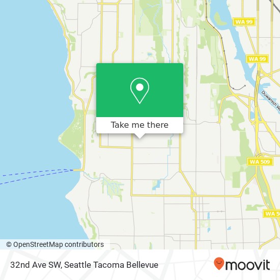 Mapa de 32nd Ave SW, Seattle, WA 98126