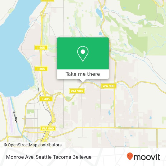 Mapa de Monroe Ave, Renton, WA 98056