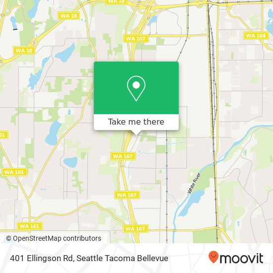 Mapa de 401 Ellingson Rd, Pacific, WA 98047