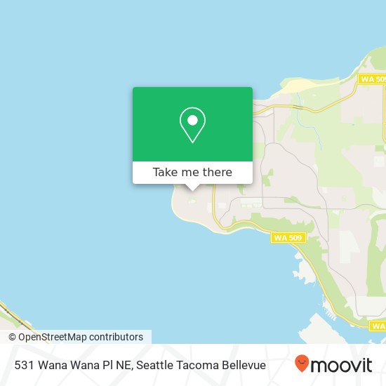 Mapa de 531 Wana Wana Pl NE, Tacoma, WA 98422