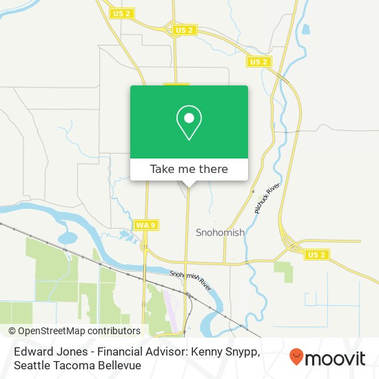 Mapa de Edward Jones - Financial Advisor: Kenny Snypp, 1101 Avenue D Snohomish, WA 98290