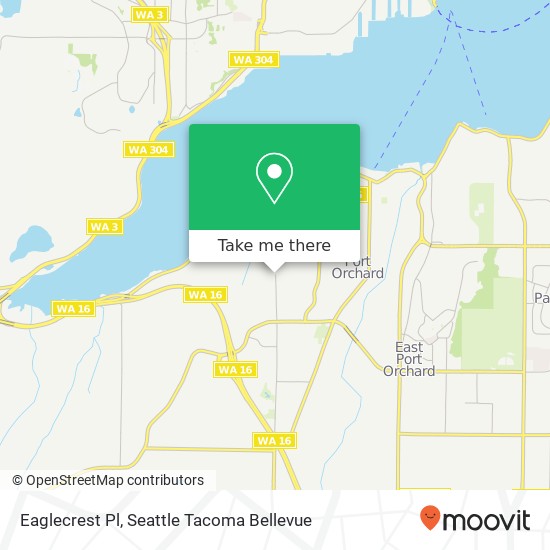 Mapa de Eaglecrest Pl, Port Orchard (VIEW PARK), WA 98366
