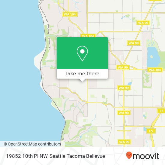 Mapa de 19852 10th Pl NW, Shoreline, WA 98177