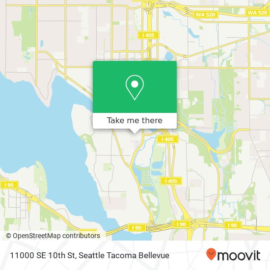 Mapa de 11000 SE 10th St, Bellevue, WA 98004