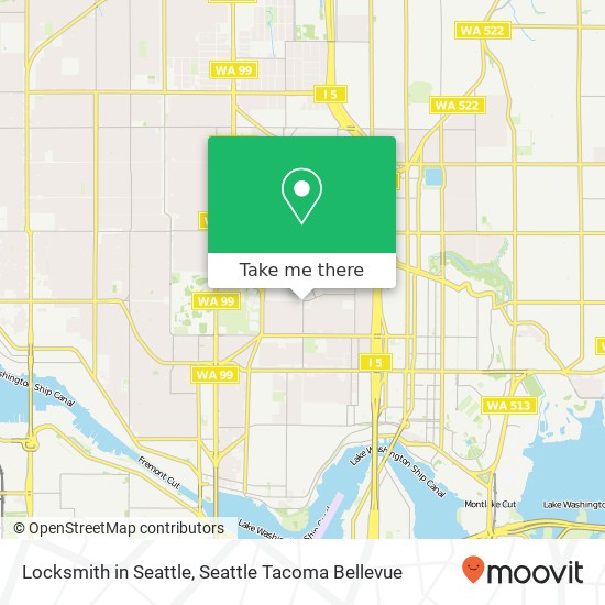 Locksmith in Seattle, 5421 Meridian Ave N map