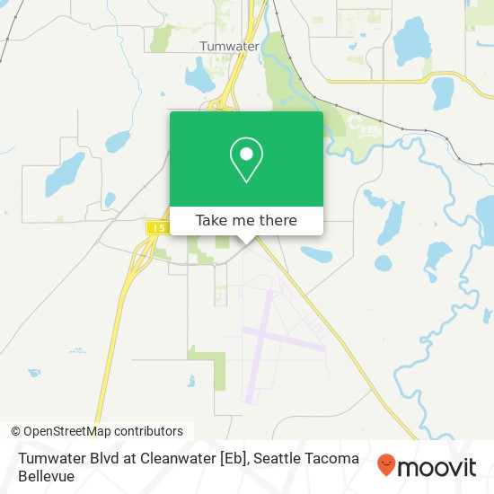 Tumwater Blvd at Cleanwater [Eb] map