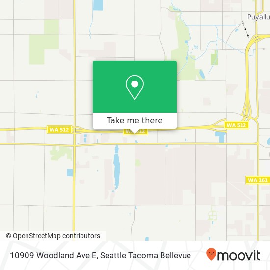 Mapa de 10909 Woodland Ave E, Puyallup, WA 98373