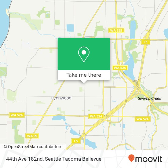 Mapa de 44th Ave 182nd, Lynnwood, WA 98037