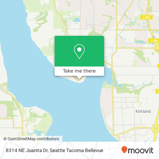 Mapa de 8314 NE Juanita Dr, Kirkland, WA 98034