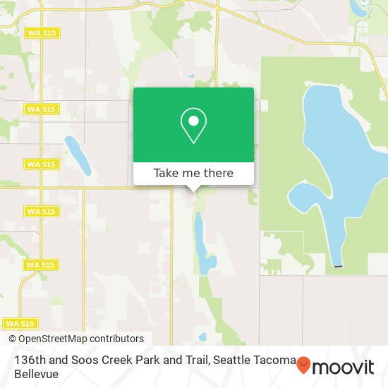 Mapa de 136th and Soos Creek Park and Trail, Kent, WA 98042