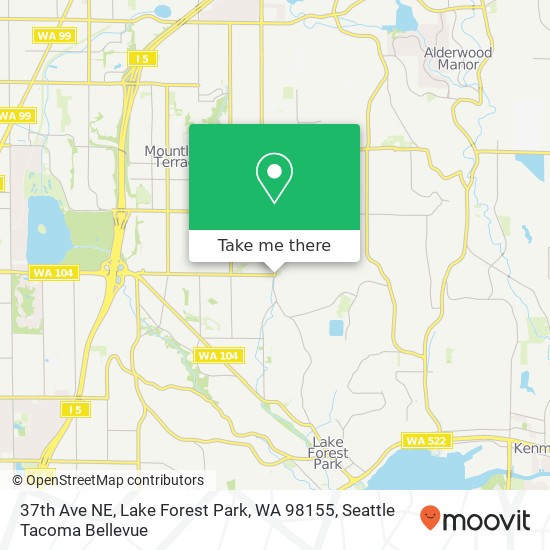 37th Ave NE, Lake Forest Park, WA 98155 map