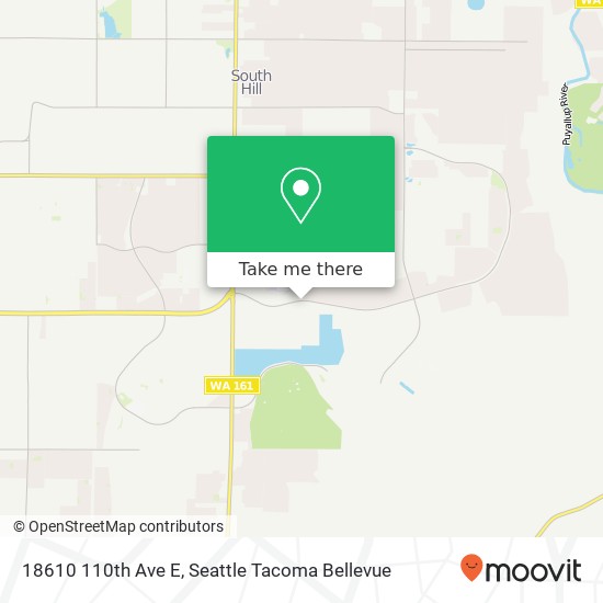 Mapa de 18610 110th Ave E, Puyallup, WA 98374