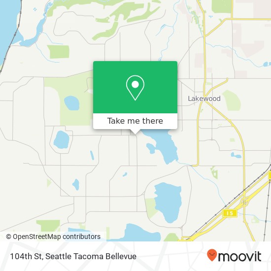 Mapa de 104th St, Lakewood, WA 98498