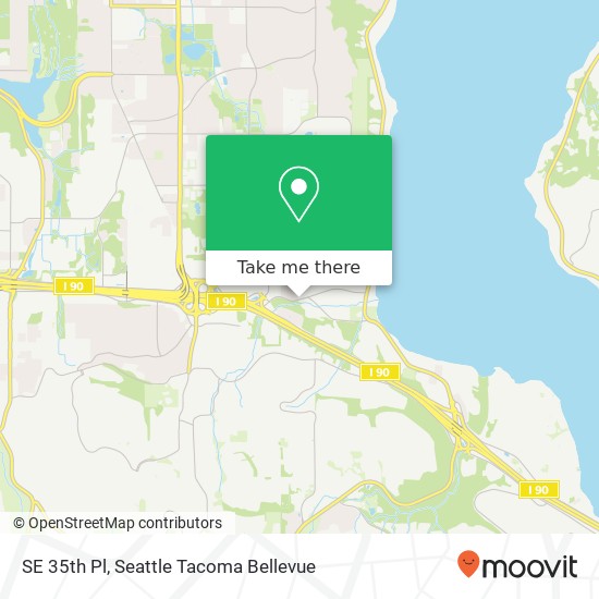 Mapa de SE 35th Pl, Bellevue, WA 98008