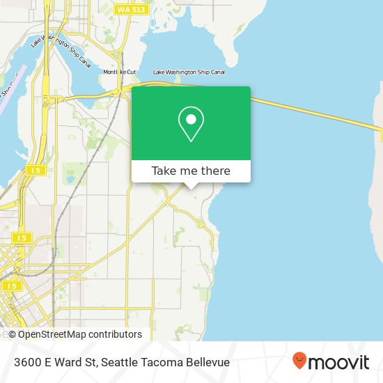 Mapa de 3600 E Ward St, Seattle, WA 98112