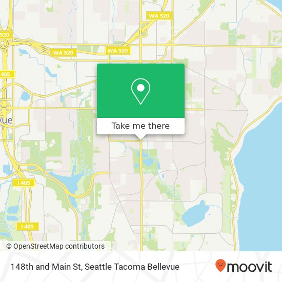 Mapa de 148th and Main St, Bellevue, WA 98007