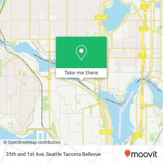 Mapa de 35th and 1st Ave, Seattle, WA 98107