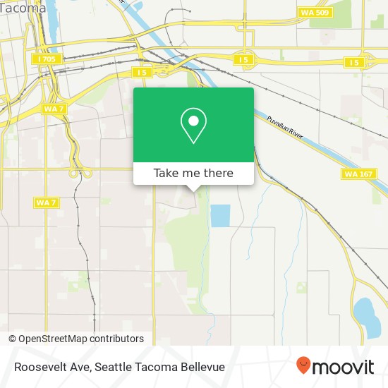 Roosevelt Ave, Tacoma, WA 98404 map