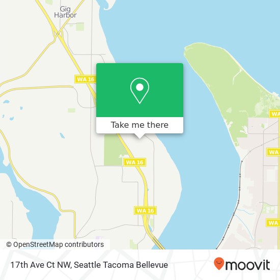 Mapa de 17th Ave Ct NW, Gig Harbor, WA 98335