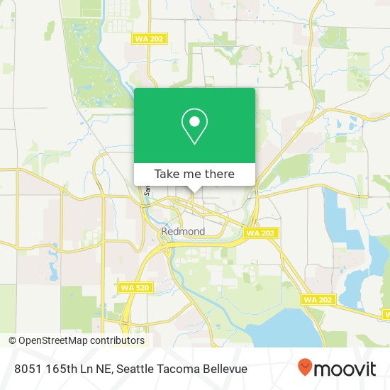 Mapa de 8051 165th Ln NE, Redmond, WA 98052