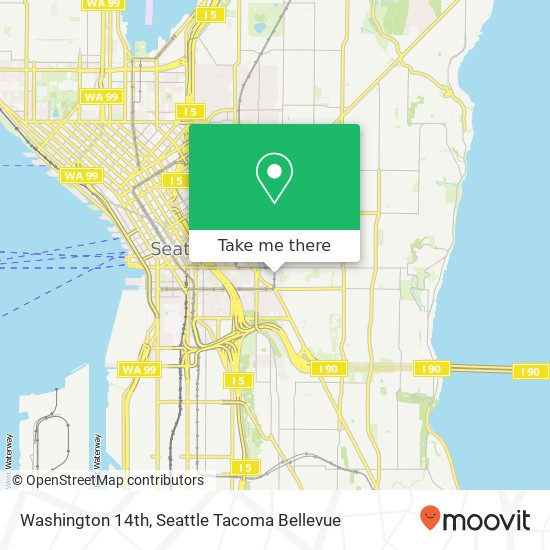 Mapa de Washington 14th, Seattle, WA 98144