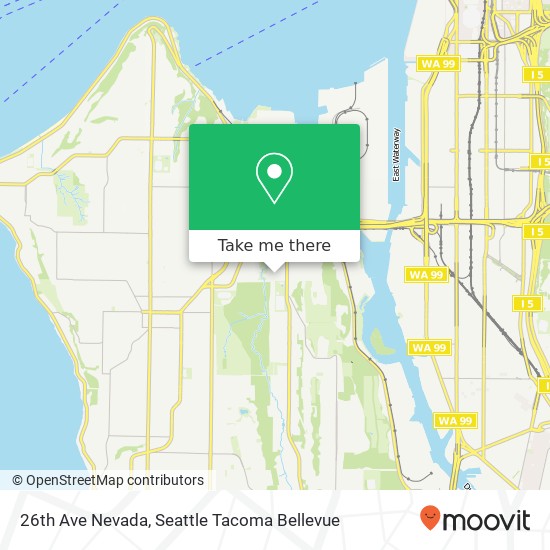 Mapa de 26th Ave Nevada, Seattle, WA 98126