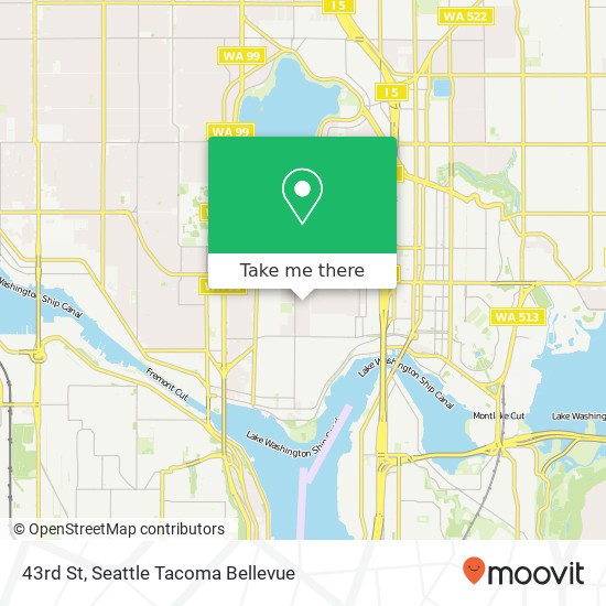 Mapa de 43rd St, Seattle, WA 98103