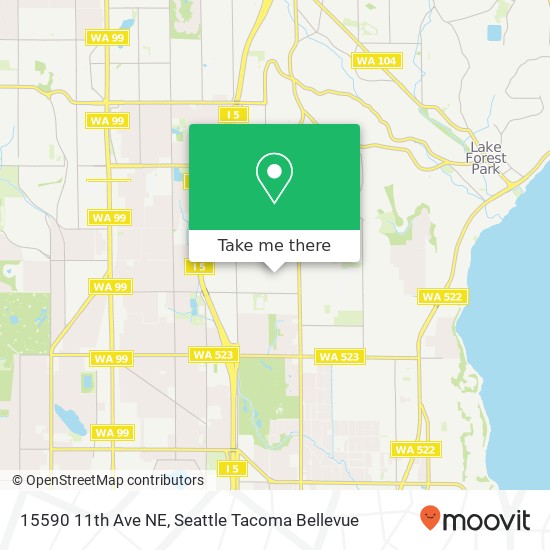 Mapa de 15590 11th Ave NE, Shoreline, WA 98155