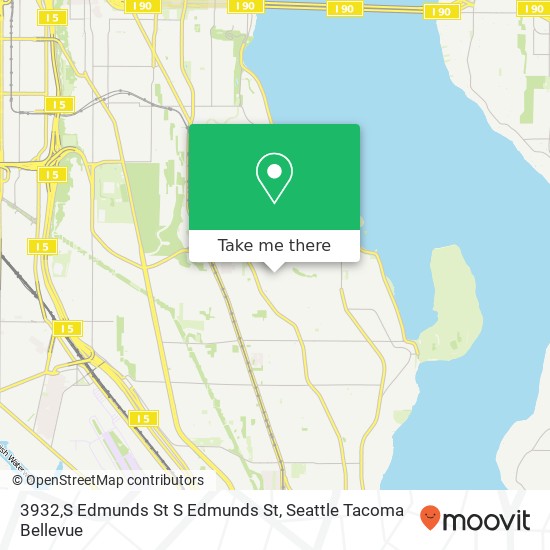 Mapa de 3932,S Edmunds St S Edmunds St, Seattle, WA 98118