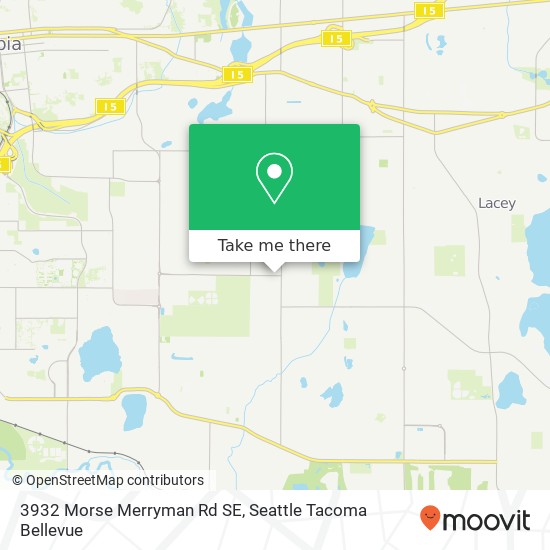 Mapa de 3932 Morse Merryman Rd SE, Olympia, WA 98501