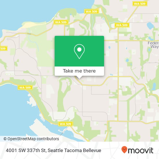 Mapa de 4001 SW 337th St, Federal Way, WA 98023