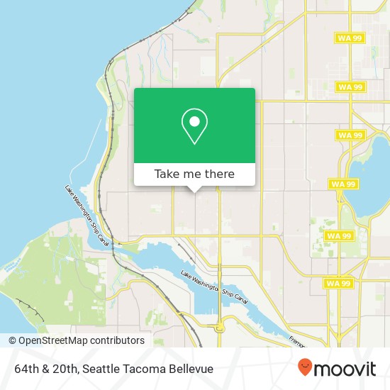 Mapa de 64th & 20th, Seattle, WA 98107