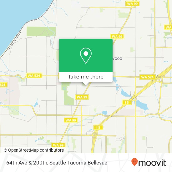 Mapa de 64th Ave & 200th, Lynnwood, WA 98036